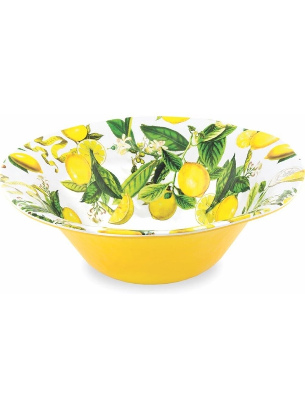 Lemon Basil Large Serving Bowl